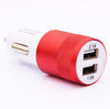 Aluminum 2 USB Ports Universal Car Charger